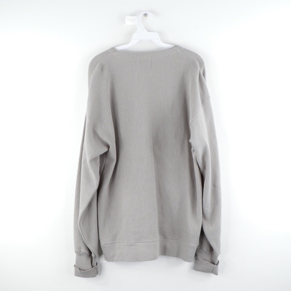 Vintage 80s Streetwear Knit Cardigan Sweater Gray - Picture 8 of 10